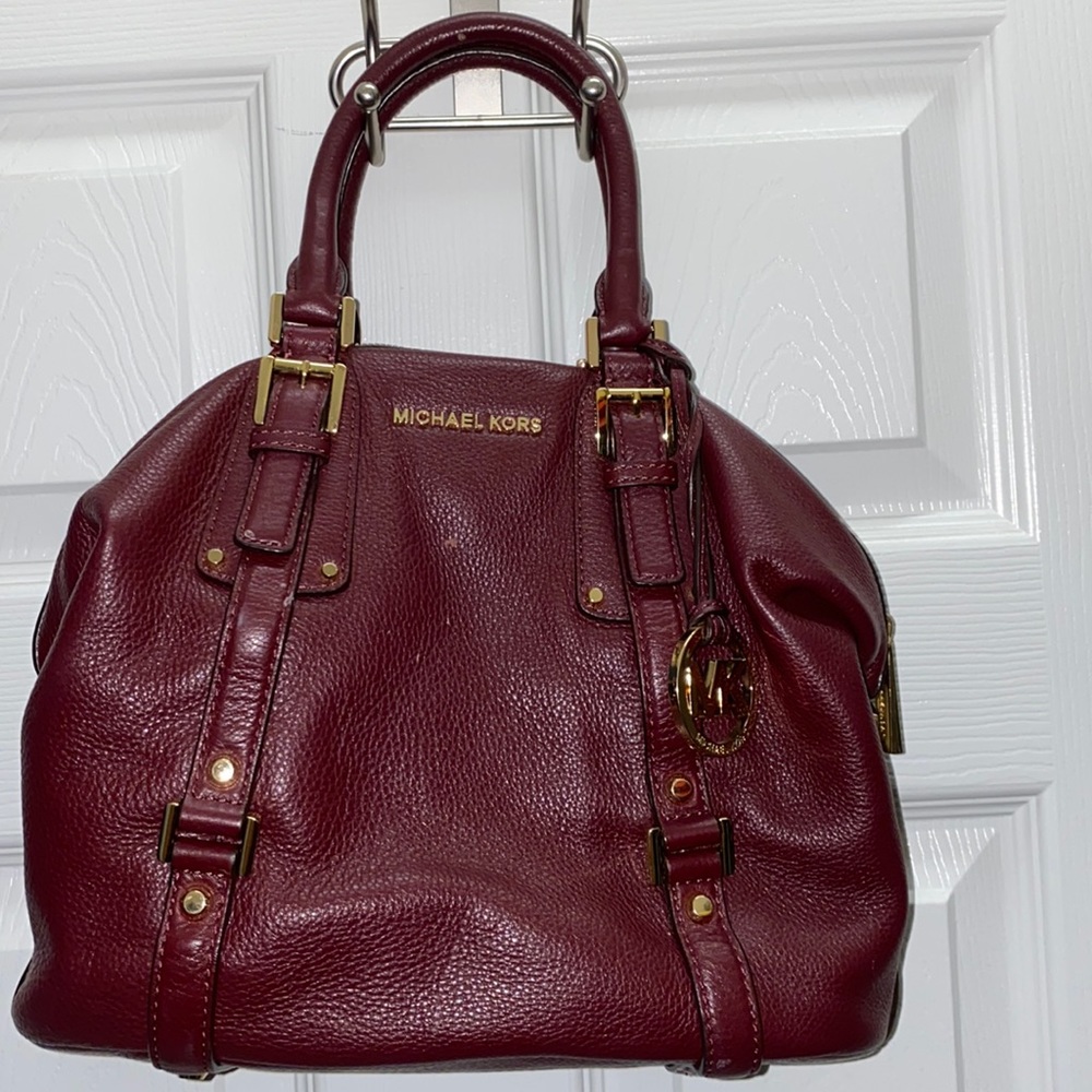 Bedford Legacy Medium Pebbled Leather Convertible Satchel
